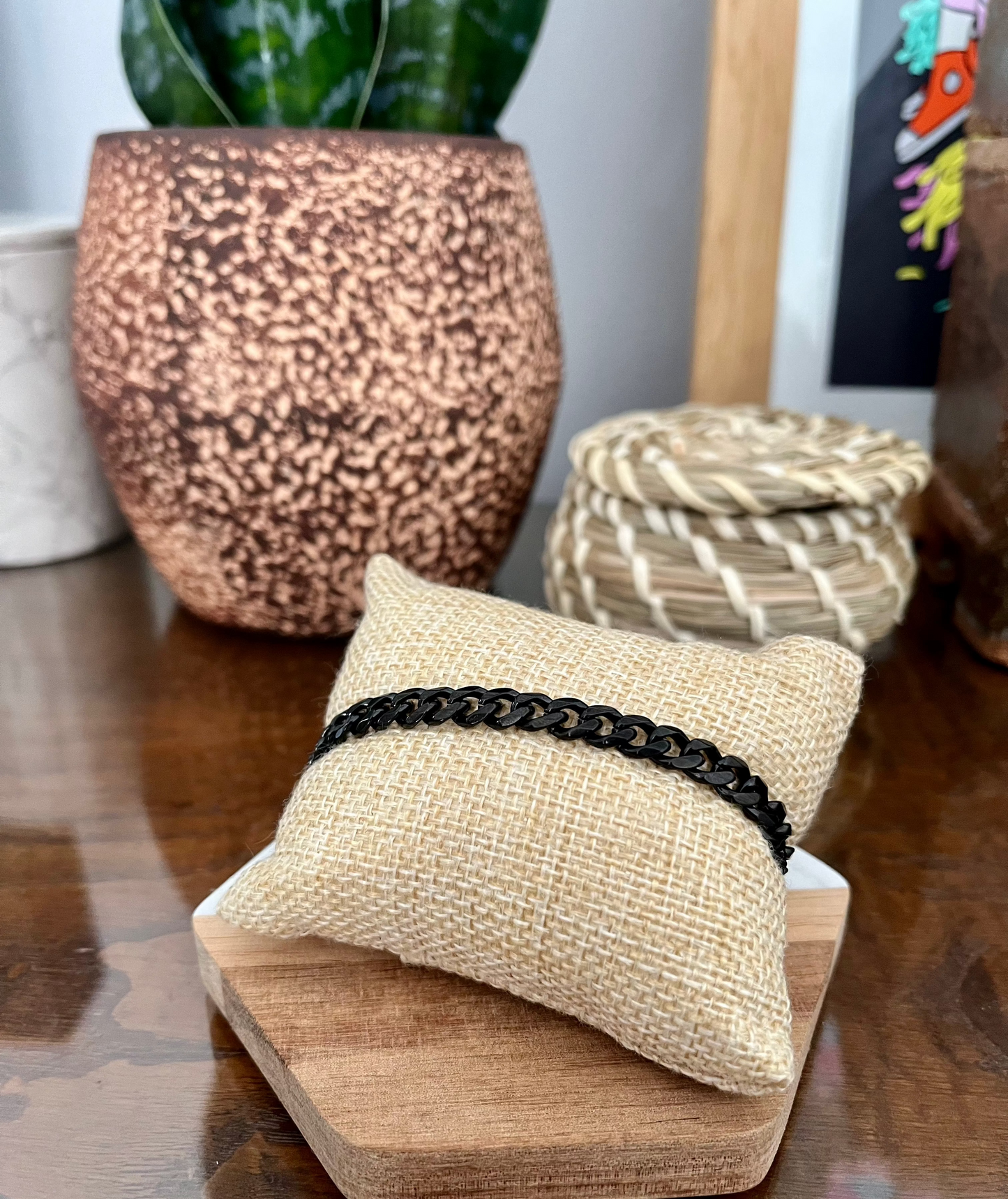 Pulsera de Eslabones de Ónix